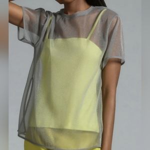 By Anthropologie Tank and Mesh Tee - Small
